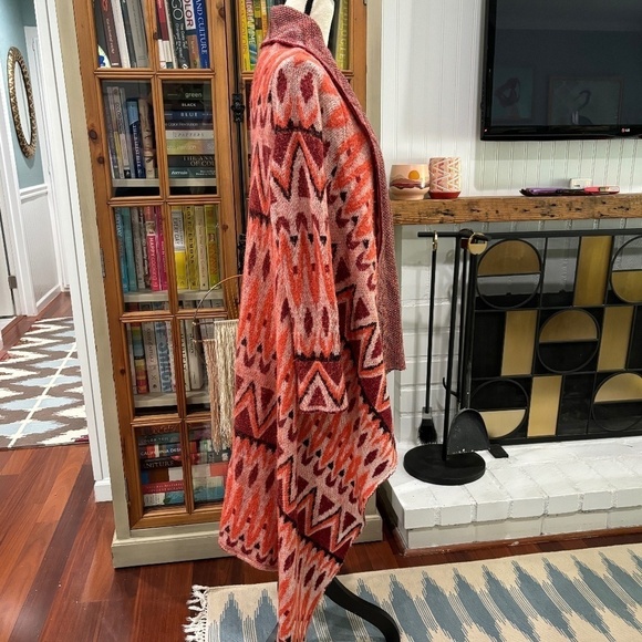 Anthropologie Sleeping on Snow Jacquard Blanket Cardigan, Size Medium - Picture 5 of 13